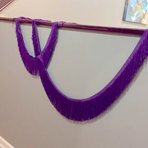 Vintage 1990s Tassel Bright Purple Lace Trim Gypsy Hippy Fest Fashion RaVe
